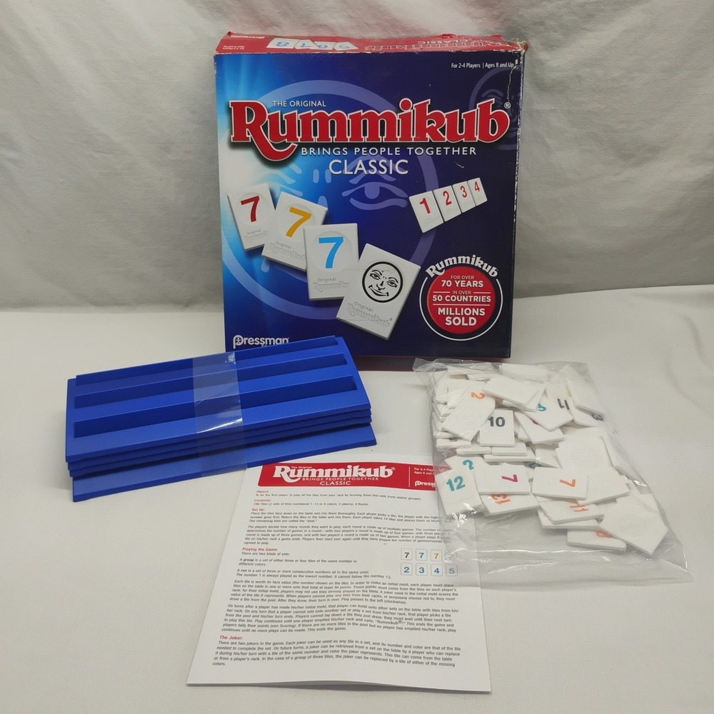 2020 Pressman Rummikub Fast Moving Rummy Tile Game NEW Damaged Box